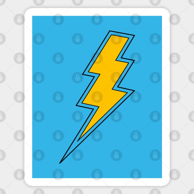 Lightning Bolt (yellow) Magnet by helengarvey